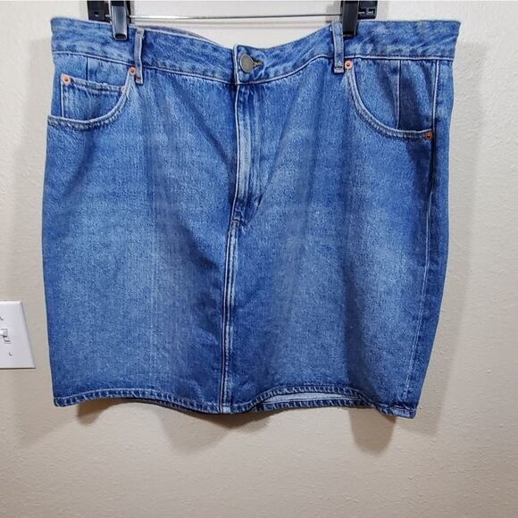 ASOS vintage denim Medium Wash skirt Plus Size UK 22 US 18 - Picture 1 of 6